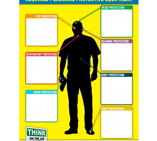 Accuform PPE357 PPE-ID™ Customizable PPE Poster, 24" x 18"