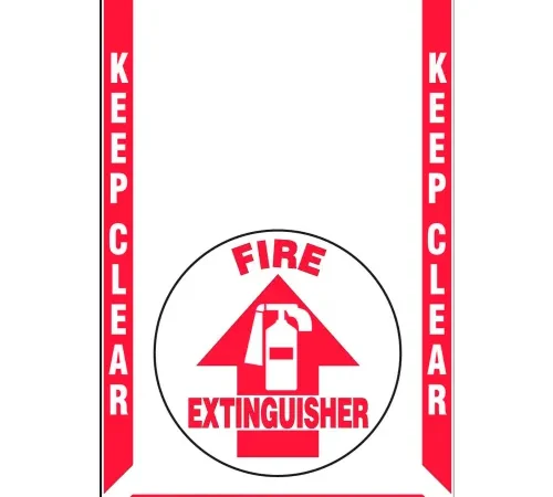Accuform PSR529 Slip-Gard" Floor Marking Kit - Fire Extinguisher, Keep Clear