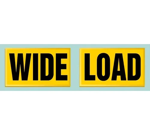 AccuformNMC 2-Piece Wide Load Transportation Sign, Aluminum, 18" x 30", Black/Yellow, Pk of 2