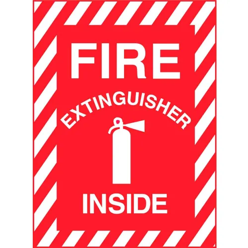 Zing Eco Safety Sign, Fire Extinguisher Inside with Picto, 7"W x 10"H, Recycled Polystyrene