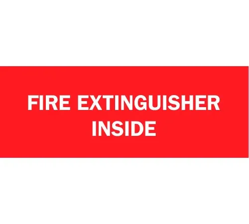 Zing Eco Safety Sign, Fire Extinguisher Inside, 14"W x 5"H, Recycled Polystyrene Self Adhesive