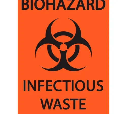 Zing Eco Safety Sign, BioHazard Infectious Waste, 7"W x 10"H, Recycled Plastic