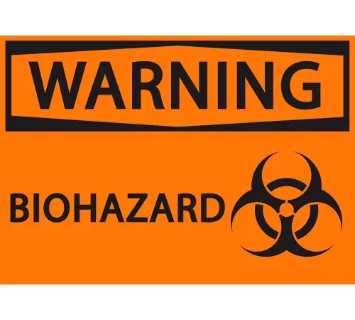 Zing Eco Safety Sign, Warning BioHazard, 10"W x 7"H, Recycled Aluminum