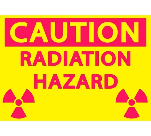 Zing Eco Safety Sign, Caution Radiation Hazard, 10"W x 7"H, Recycled Plastic