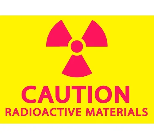 Zing Eco Safety Sign, Caution Radioactive Materials, 10"W x 7"H, Recycled Plastic