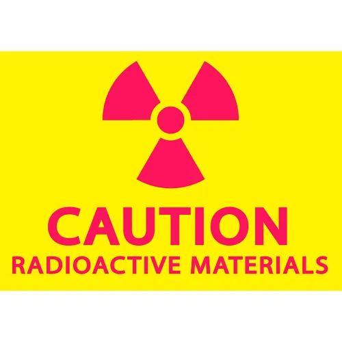 Zing Eco Safety Sign, Caution Radioactive Materials, 10"W x 7"H, Recycled Aluminum