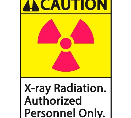 Zing Eco Safety Sign, X-Ray Radiation Authorized Personnel Only, 7"W x 10"H, Recycled Plastic