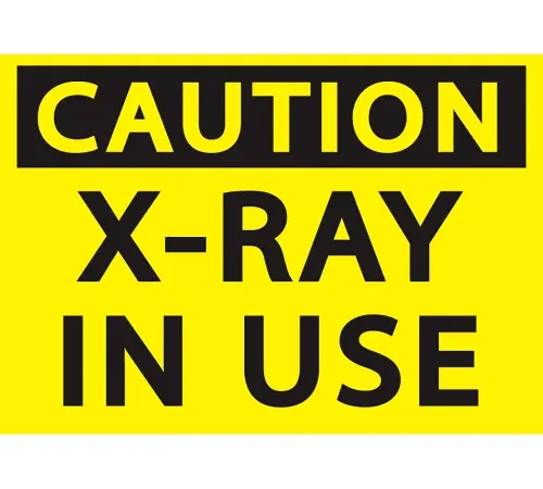 Zing Eco Safety Sign, Caution X-Ray In Use, 10"W x 7"H, Recycled Plastic