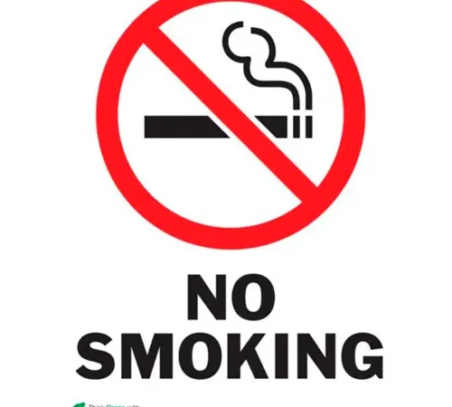 Zing Eco Safety Sign, No Smoking, 10"W x 14"H, Recycled Plastic
