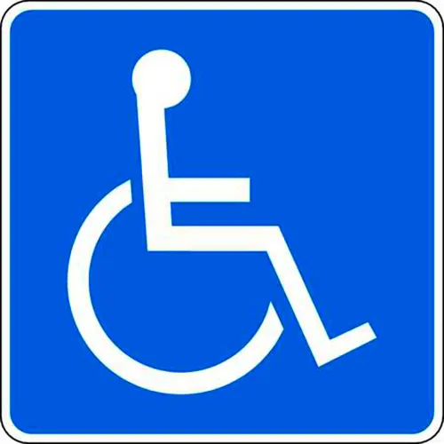 Zing Eco Parking Sign, Handicapped Symbol, 12"H x 12"W, HIP, 1/16" Thick
