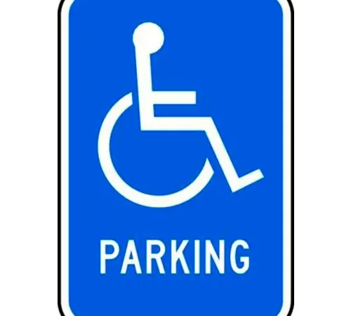 Zing? Eco Parking Sign, Handicapped Symbol Parking, 18"H x 12"W, HIP, 1/16" Thick