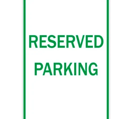 Zing? Eco Parking Sign, Reserved Parking, 18"H x 12"W, HIP, 1/16" Thick