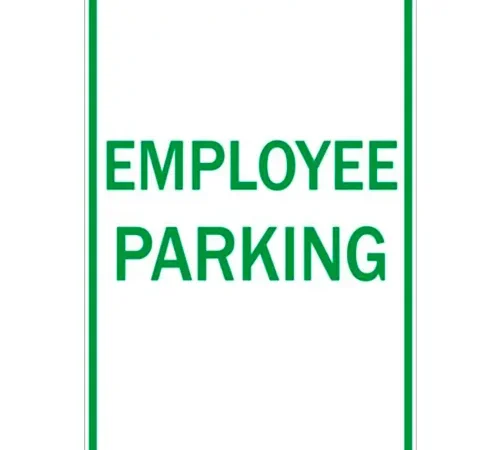 Zing? Eco Parking Sign, Employee Parking, 18"H x 12"W, HIP, 1/16" Thick