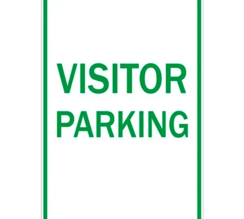 Zing? Eco Parking Sign, Visitor Parking, 18"H x 12"W, HIP, 1/16" Thick