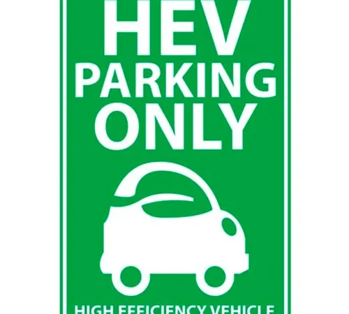 Zing? Eco Parking Sign, High Efficiency Vehicles Only, 18"H x 12"W, EGP, 1/16" Thick