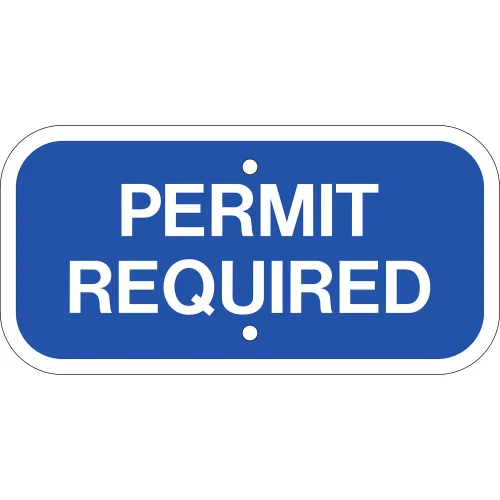Zing Eco Parking Sign, Handicapped Parking Permit, 12"W x 6"H, EGP, Recycled Aluminum
