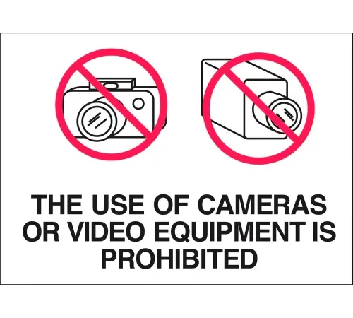 Zing Eco Security Sign, Cameras Prohibited, 14"W x 10"H, Recycled Aluminum