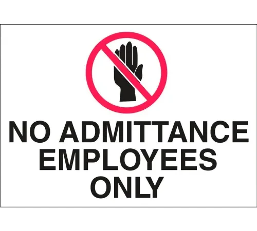 Zing Eco Security Sign, No Admittance, 14"W x 10"H, Recycled Aluminum