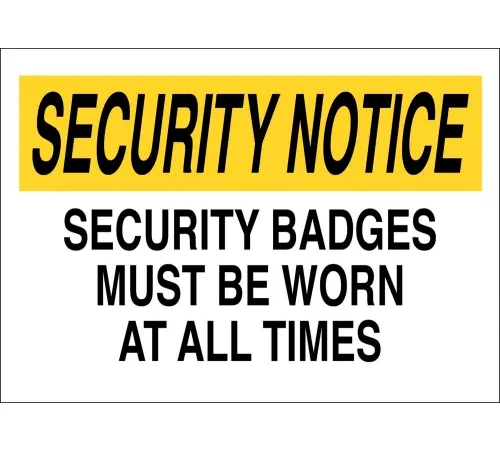 Zing Eco Security Sign, Security Badges, 14"W x 10"H, Recycled Aluminum