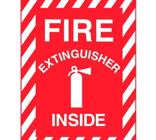 Zing Eco Safety Sign, Fire Extinguisher Inside with Picto, 10"W x 14"H, Recycled Polystyrene