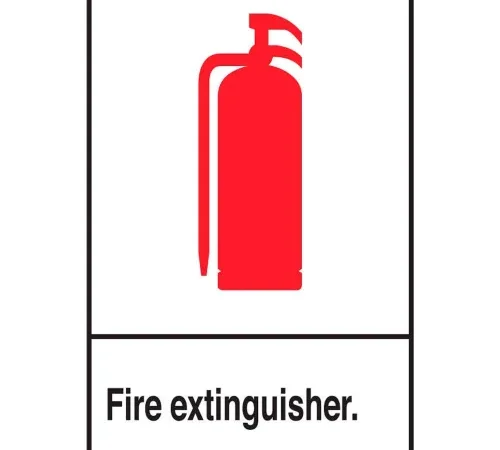 Zing Eco Safety Sign, Fire Extinguisher with Picto, 10"W x 14"H, Recycled Aluminum