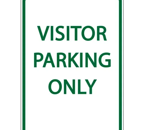 Zing? Eco Parking Sign, Visitors Parking Only, 18"H x 12"W, EGP, 1/16" Thick