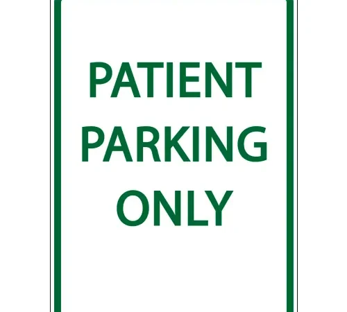 Zing? Eco Parking Sign, Patient Parking Only, 18"H x 12"W, EGP, 1/16" Thick