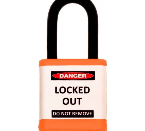 ZING 700 Series Padlock, 1-1/2" Shackle, Orange, Keyed Different