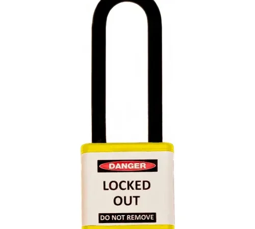 ZING 700 Series Padlock, 3" Shackle, Yellow, Keyed Different