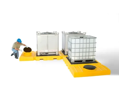 UltraTech Ultra-Modular IBC Spill Pallet?, 3-Tank, Indoor Model, 355 Gallon Capacity