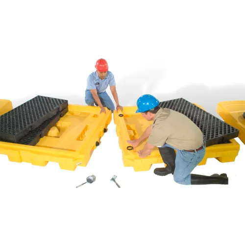 UltraTech Ultra-Modular IBC Spill Pallet, 3-Tank, Indoor Model, 355 Gallon Capacity - Image 4