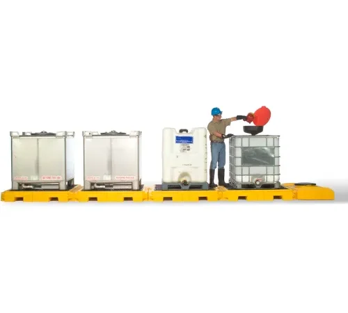 UltraTech Ultra-Modular IBC Spill Pallet?, 4-Tank, Indoor Model, 365 Gallon Capacity