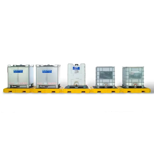 UltraTech Ultra-Modular IBC Spill Pallet, 5-Tank, Indoor Model, 375 Gallon Capacity
