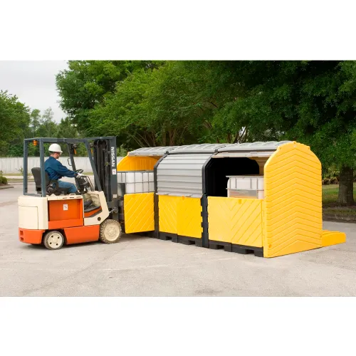 UltraTech Ultra-Modular IBC Spill Pallet, 3-Tank, Outdoor Model 355 Gallon Capacity - Image 2
