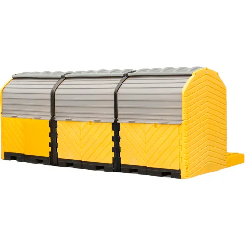 UltraTech Ultra-Modular IBC Spill Pallet, 3-Tank, Outdoor Model 355 Gallon Capacity - Image 3
