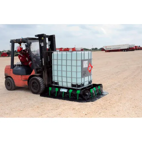 UltraTech Ultra-Containment Berm, Stake Wall Model, 28 oz. Copolymer 2000, 30'L x 12'W x 12"H - Image 3