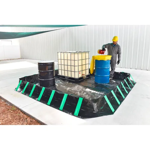 UltraTech Ultra-Containment Berm, Compact Model, 28 oz. Copolymer 2000, 60'L x 12'W x 12"H - Image 2