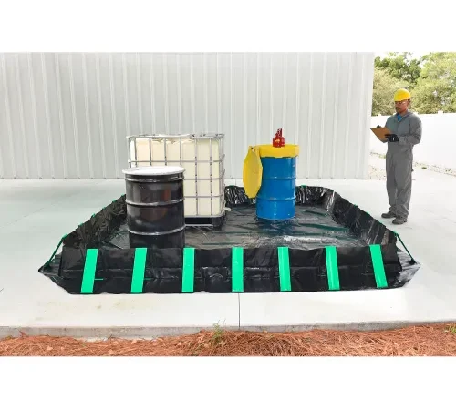 UltraTech Ultra-Containment Berm, Compact Model, 28 oz. Copolymer 2000, 15'L x 15'W x 12"H