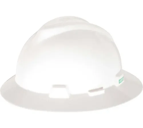 White safety hard hat on white background