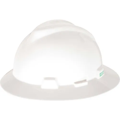White safety hard hat on white background