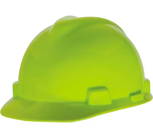 Neon green safety hard hat