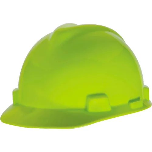 Neon green safety hard hat