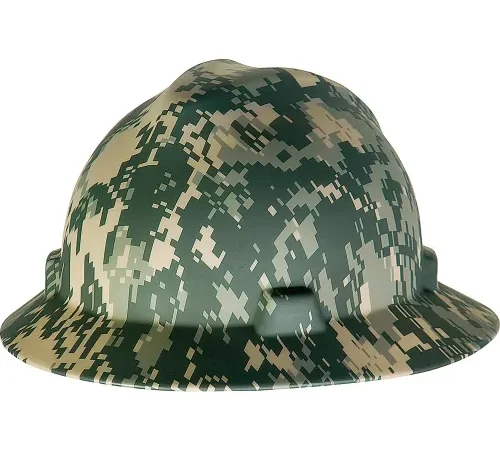 Green digital camouflage safety hard hat