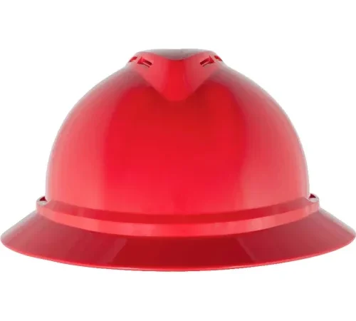 Red construction hard hat