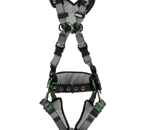 V-FIT" 10195156 Construction Harness, Back, Chest & Hip D-Rings, Quick-Connect Leg Straps, XS