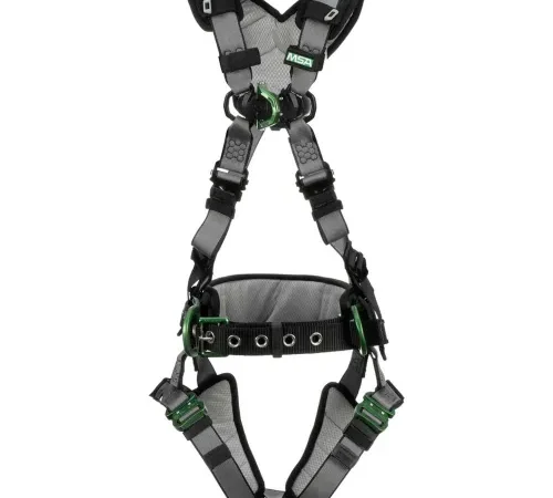 V-FIT" 10195167 Construction Harness, Back & Hip D-Rings, Quick-Connect Leg Straps, 2XL