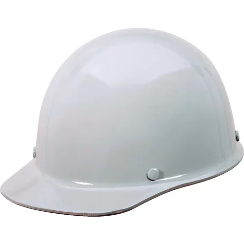 White construction safety hard hat
