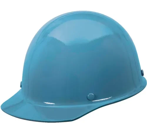 light blue construction hard hat