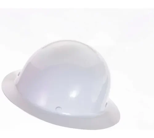 White construction hard hat on white background