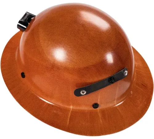 Orange construction safety hard hat